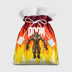 Мешок для подарков DOOM IMP FIRE AND MONSTER, цвет: 3D-принт