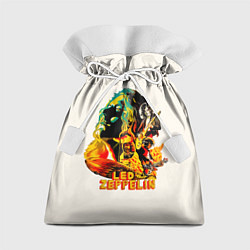 Мешок для подарков Группа Led Zeppelin арт, цвет: 3D-принт