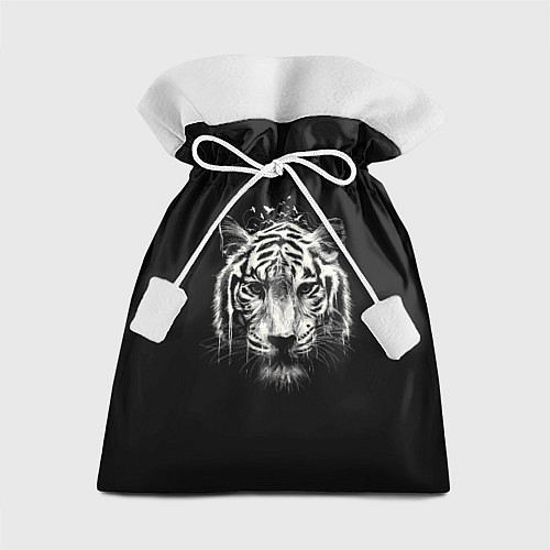 Подарочный мешок Черно-Белый Тигр Head / 3D-принт – фото 1