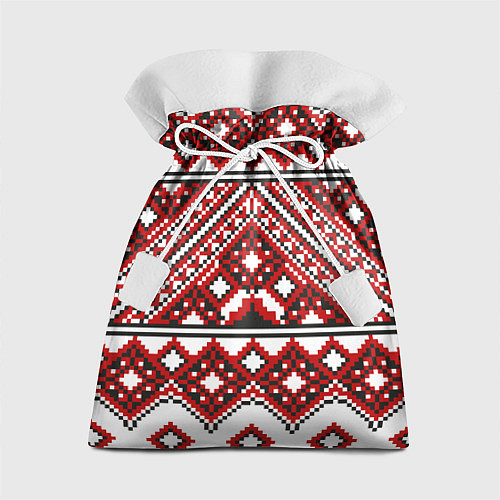 Подарочный мешок Русский узор, геометрическая вышивка / 3D-принт – фото 1