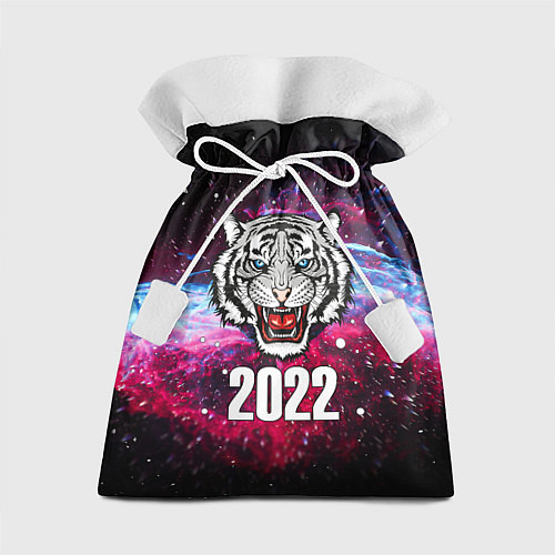 Подарочный мешок ЧЁРНЫЙ ТИГР НОВЫЙ ГОД 2022 GRAY TIGER NEW YEAR / 3D-принт – фото 1