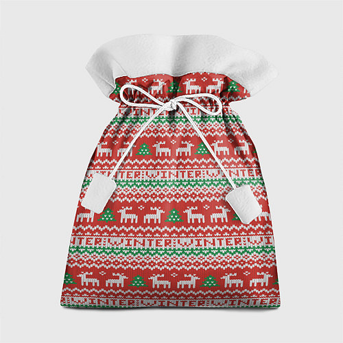 Подарочный мешок Deer Christmas Pattern / 3D-принт – фото 1