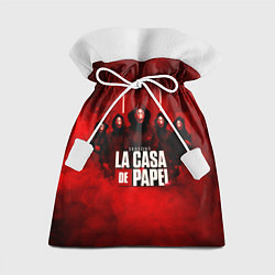 Мешок для подарков БУМАЖНЫЙ ДОМ - LA CASA DE PAPEL - BELLA CIAO, цвет: 3D-принт