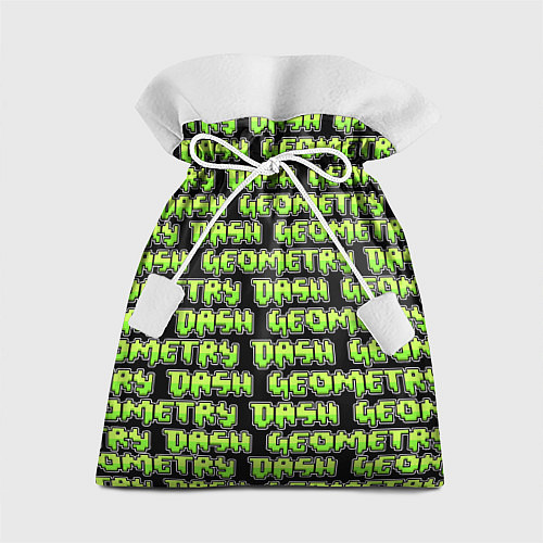 Подарочный мешок Geometry Dash: Green Pattern Logo / 3D-принт – фото 1