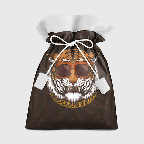 Подарочный мешок Крутой тигр в очках с цепью / 3D-принт – фото 1