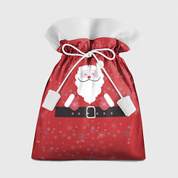 Мешок для подарков Санта Клаус со снежинками, цвет: 3D-принт