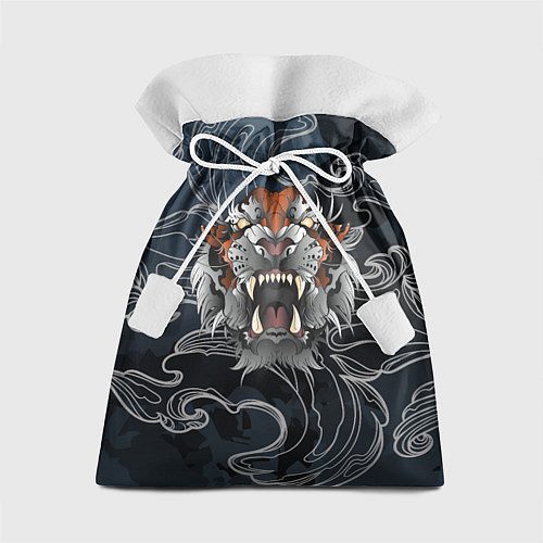Подарочный мешок Рычащий Тигр в японском стиле / 3D-принт – фото 1