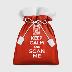 Подарочный мешок Keep calm and scan me: fuck off