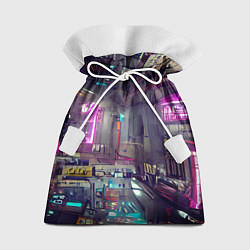 Мешок для подарков Городской киберпанк, цвет: 3D-принт