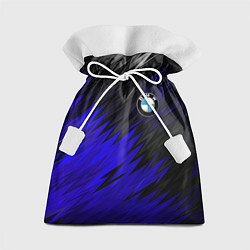 Мешок для подарков БМВ АБСТРАКЦИЯ СИНЯЯ GEOMETRY STRIPES LINE, цвет: 3D-принт