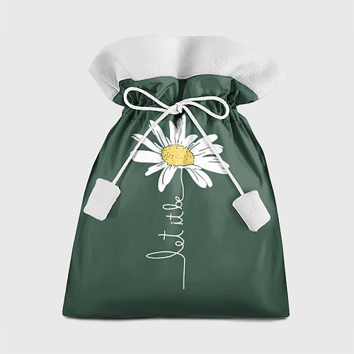 Подарочный мешок Let it be - цветок ромашка / 3D-принт – фото 1
