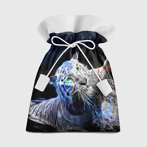 Подарочный мешок Неоновый тигр в воде / 3D-принт – фото 1