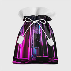Мешок для подарков Ночной город в киберпанке, цвет: 3D-принт