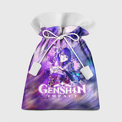 Мешок для подарков SHOGUN RAIDEN NEON KATANA, GENSHIN IMPACT, цвет: 3D-принт