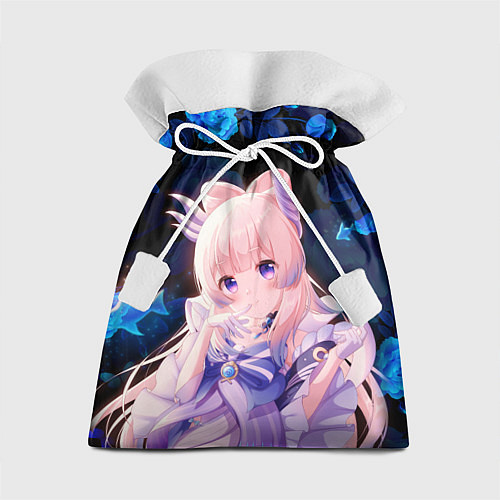 Подарочный мешок КОКОМИ ГЕНШИН ИМПАКТ СИНИЕ РОЗЫ / 3D-принт – фото 1