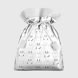 Мешок для подарков Котики белые с черным, цвет: 3D-принт