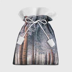 Мешок для подарков Зимний еловый лес, цвет: 3D-принт