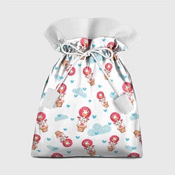 Мешок для подарков Жирафы на воздушных шарах, цвет: 3D-принт