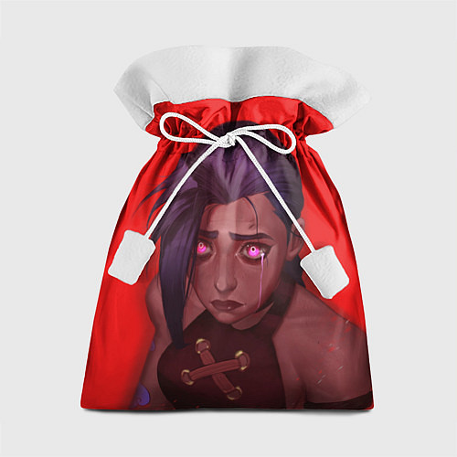 Подарочный мешок Arcane - League Of Legends Jinx red / 3D-принт – фото 1