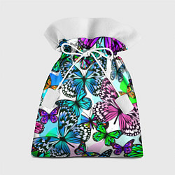 Мешок для подарков Рой цветных бабочек, цвет: 3D-принт