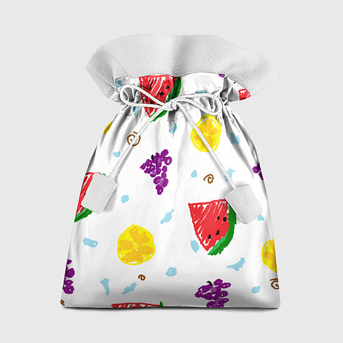 Подарочный мешок Пиксельные фрукты / 3D-принт – фото 1