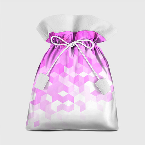 Подарочный мешок 3D ромб розовый / 3D-принт – фото 1