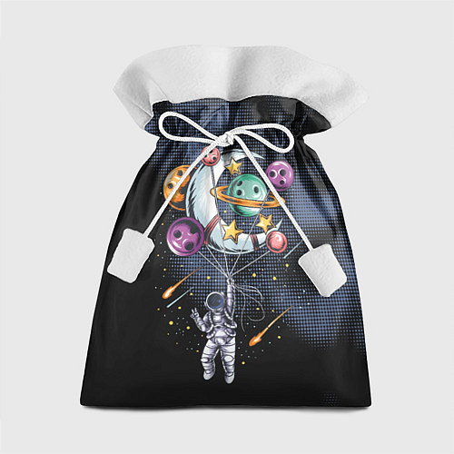 Подарочный мешок Космонавт на шарах из планет / 3D-принт – фото 1