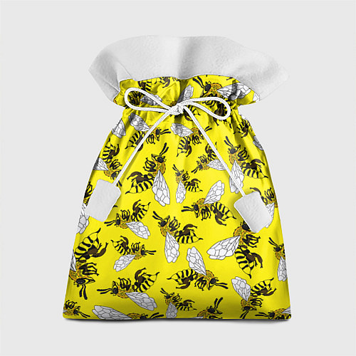 Подарочный мешок Пчелы на желтом / 3D-принт – фото 1