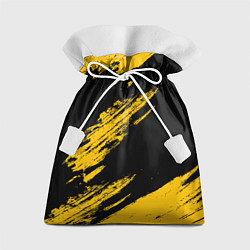 Мешок для подарков BLACK AND YELLOW GRUNGE ГРАНЖ, цвет: 3D-принт
