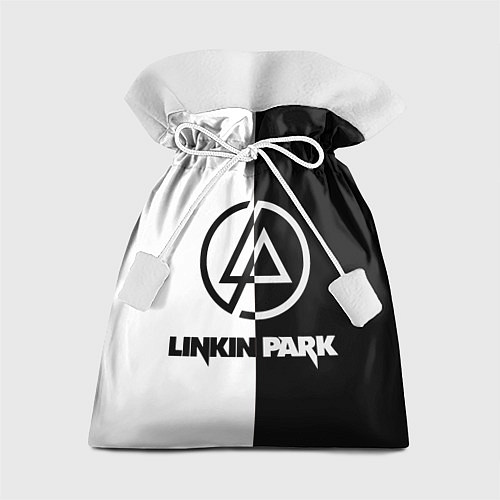 Подарочный мешок Linkin Park ЧБ / 3D-принт – фото 1