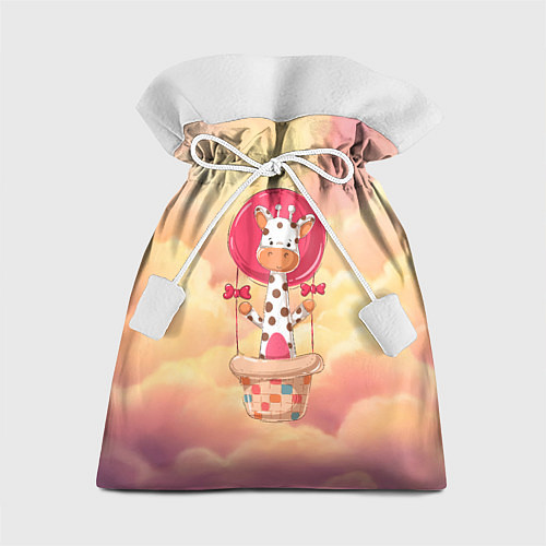 Подарочный мешок Жираф на воздушном шаре / 3D-принт – фото 1