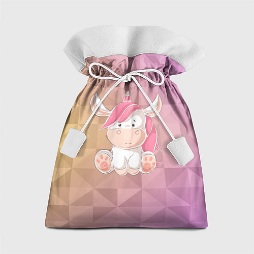 Подарочный мешок Единорог с розовыми волосами / 3D-принт – фото 1