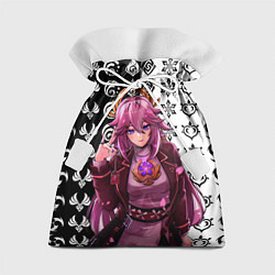 Мешок для подарков Яэ Мико прекрасная Геншин Импакт, цвет: 3D-принт