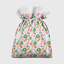 Мешок для подарков Пингвины, киви и ананасы, цвет: 3D-принт