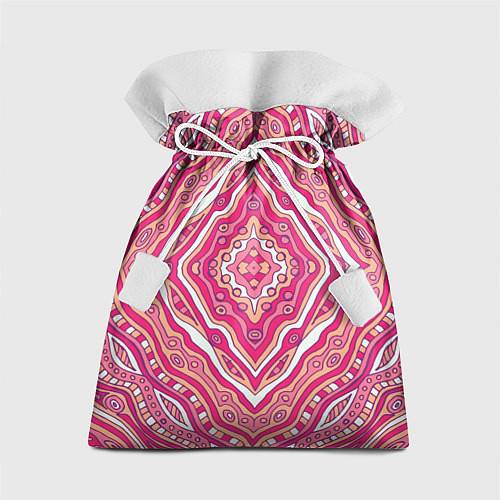 Подарочный мешок Абстракция Узор розового цвета / 3D-принт – фото 1