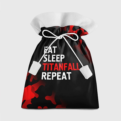 Подарочный мешок Eat Sleep Titanfall Repeat Милитари / 3D-принт – фото 1