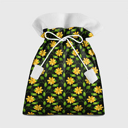 Мешок для подарков Желтые цветочки паттерн, цвет: 3D-принт