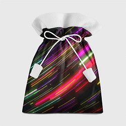 Мешок для подарков Неоновый паттерн Abstraction, цвет: 3D-принт