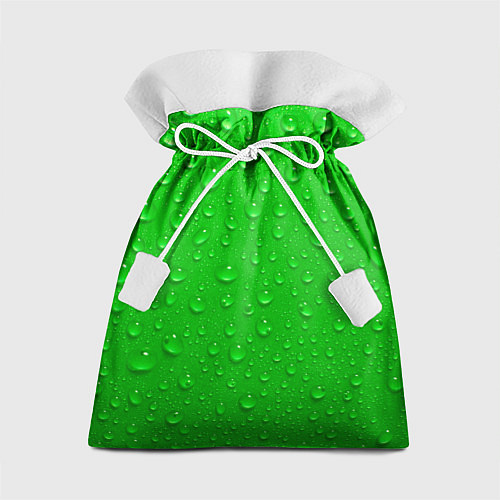 Подарочный мешок Зеленый фон с росой / 3D-принт – фото 1