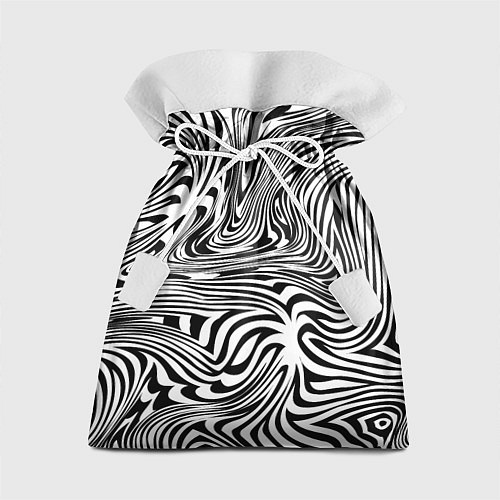 Подарочный мешок Сумасшедшая зебра Абстрактный узор с извилистыми л / 3D-принт – фото 1