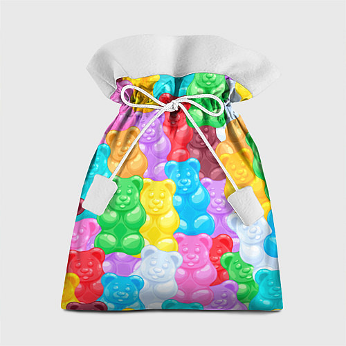 Подарочный мешок Мармеладные мишки разноцветные / 3D-принт – фото 1