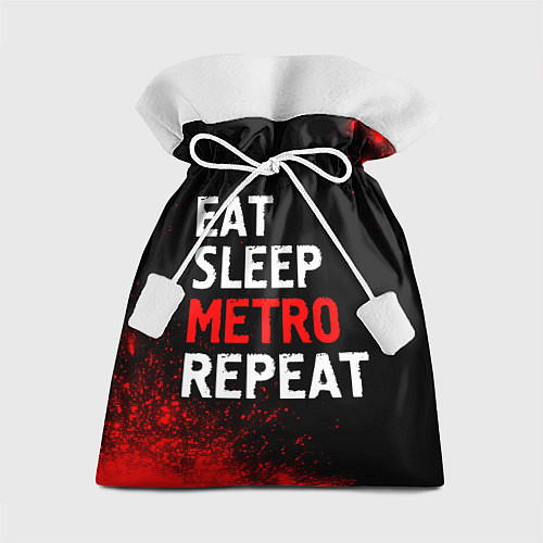 Подарочный мешок Eat Sleep Metro Repeat Арт / 3D-принт – фото 1
