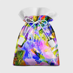 Мешок для подарков Красочный цветочный узор Весна - Лето 2023 Colorfu, цвет: 3D-принт