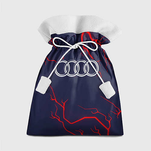Подарочный мешок Символ AUDI на фоне грозы / 3D-принт – фото 1