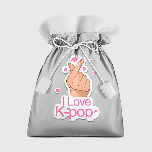 Подарочный мешок Я люблю K-pop - жест Хани / 3D-принт – фото 1