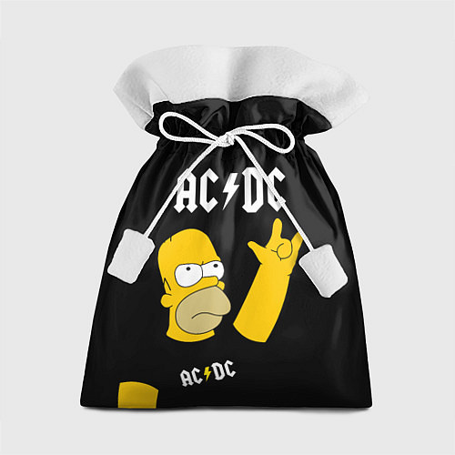 Подарочный мешок AC DC ГОМЕР СИМПСОН SIMPSONS / 3D-принт – фото 1