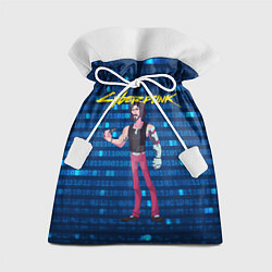 Мешок для подарков Johnny Cyberpunk Джонни, цвет: 3D-принт