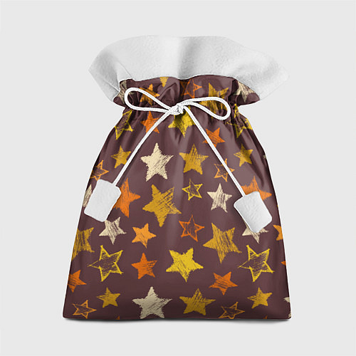 Подарочный мешок Звездное коричневое небо / 3D-принт – фото 1