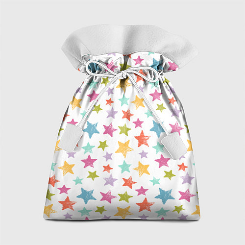 Подарочный мешок Яркие и разноцветные звезды / 3D-принт – фото 1