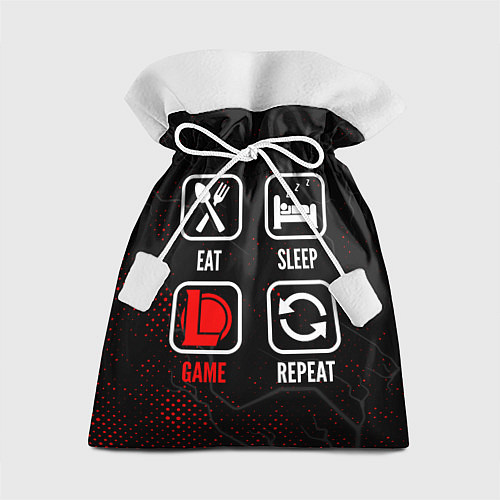Подарочный мешок Eat, Sleep, League of Legends, Repeat / 3D-принт – фото 1